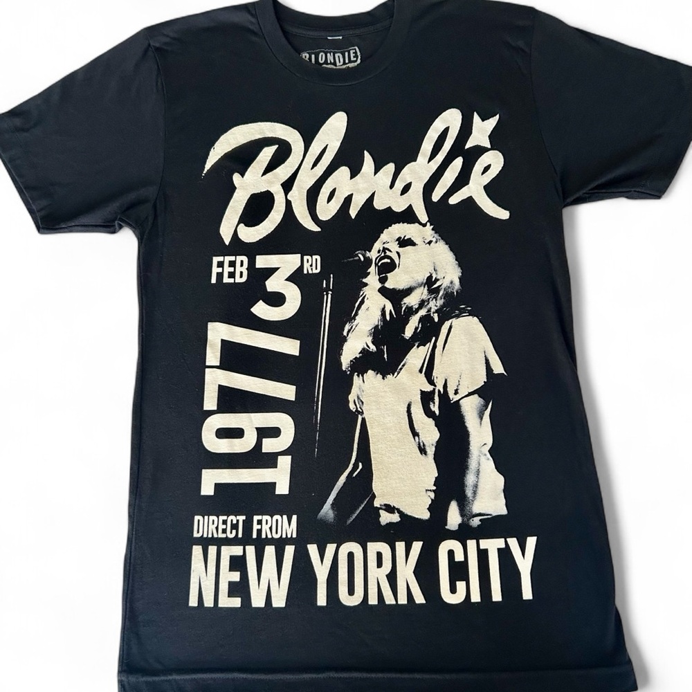 Black 1977 Blondie Concert Graphic Tee
